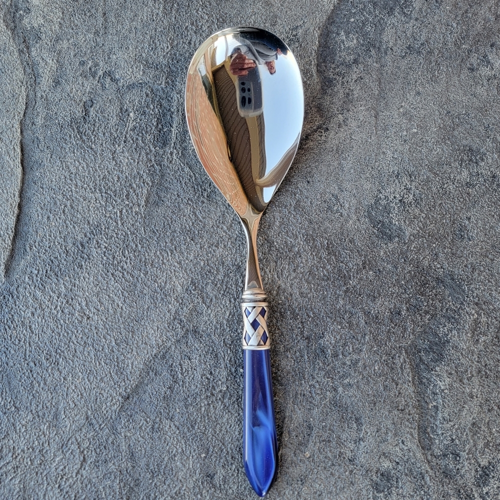 Bugatti Aladdin Antique Blue pearlized Handle Stainless Steel Serving …